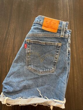 Levi's 501s Blue Denim Women's Rolled Hem Jean Shorts